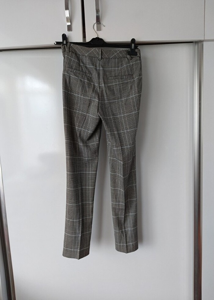 Kareli sigaret Kumaş pantolon - Görsel 3