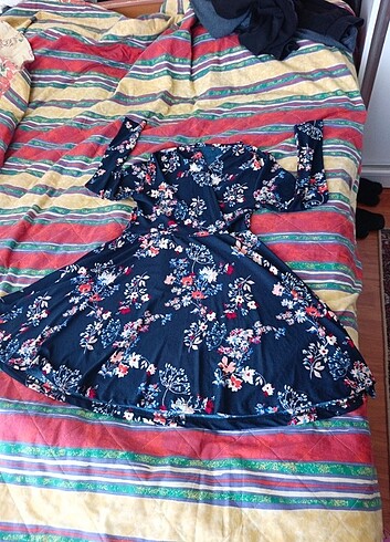 Degaje yaka elbise - Görsel 5