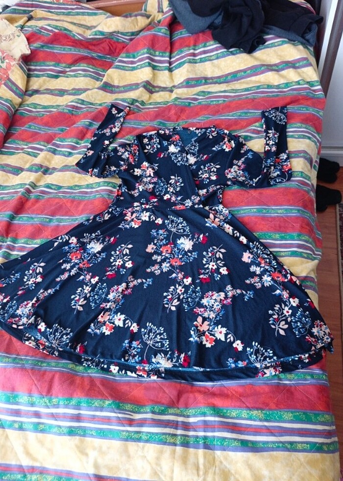 Degaje yaka elbise - Görsel 5