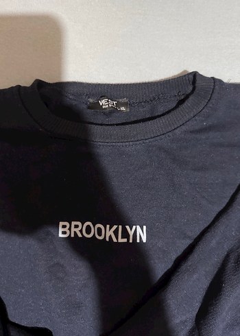 Siyah Brooklyn Baskılı Uzun Kollu Sweatshirt - Görsel 2