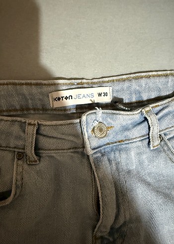 Erkek Gri Mini Denim Şort - Görsel 2