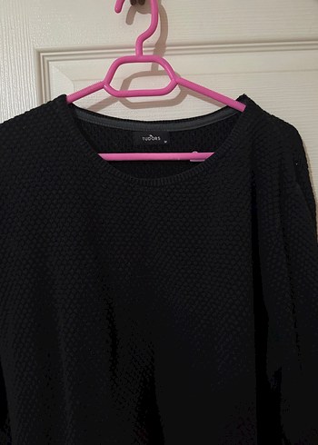 Siyah Oversize Triko Erkek Kazak - Görsel 2