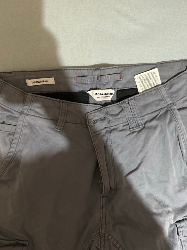 Gri Erkek Street Wear Kot Pantolon - Görsel 2