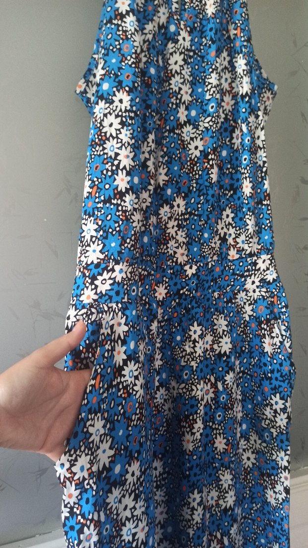 Drapeli Uzun bohem elbise - Görsel 2