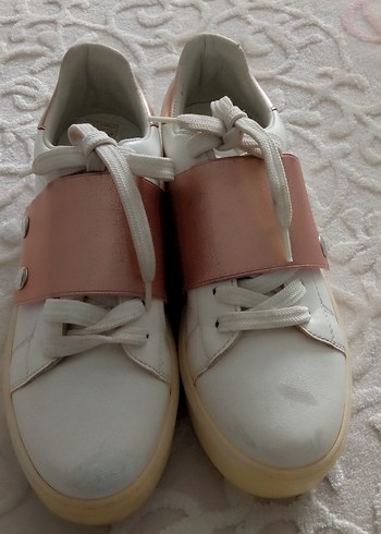 Beyaz Kadın Dolgu Topuklu Spor Ayakkabı - Görsel 8