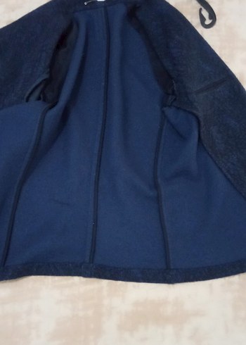 Düğmeli Lacivert Yün Erkek Kaban - Görsel 8