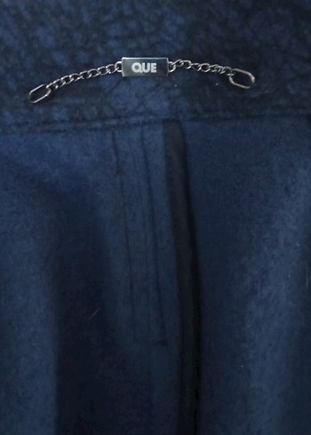 Düğmeli Lacivert Yün Erkek Kaban - Görsel 7