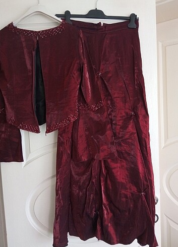 Bordo ikili takım abiye  - Görsel 3
