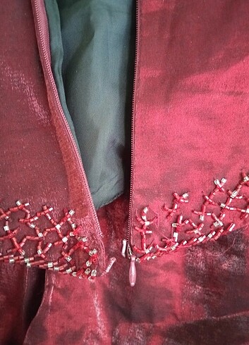 Bordo ikili takım abiye  - Görsel 4