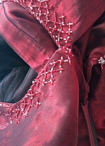 Bordo ikili takım abiye  - Görsel 11