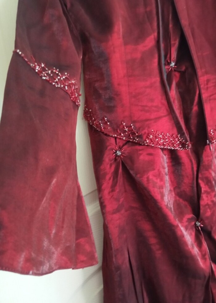 Bordo ikili takım abiye  - Görsel 5