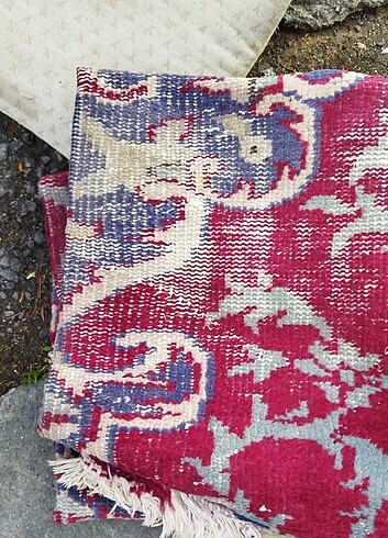 Vintage kök boya antika el dokuma kilim  - Görsel 5