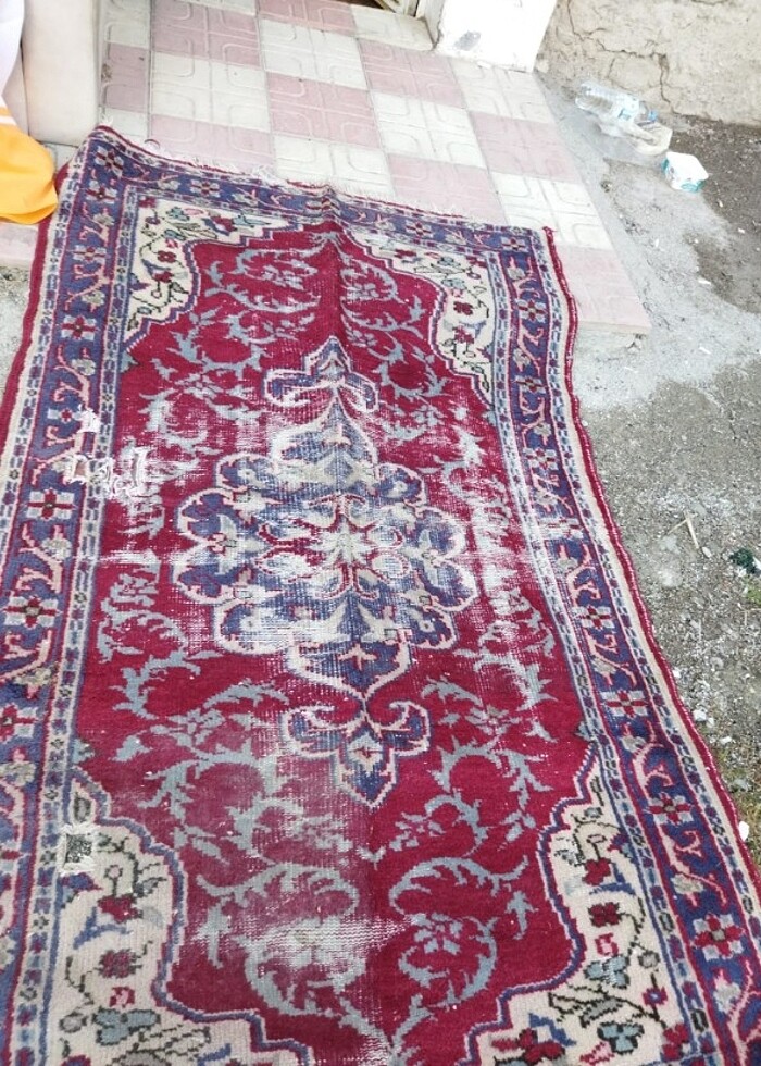 Vintage kök boya antika el dokuma kilim  - Görsel 2