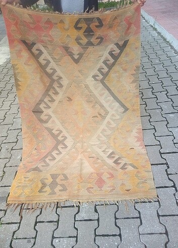 Kök boya antika el dokuma kilim
