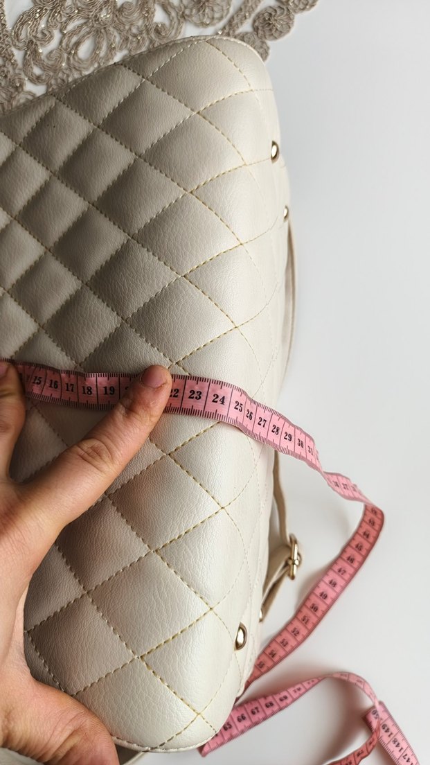 Beyaz Kapitone Kadın Çanta - Görsel 2