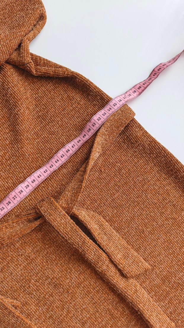 Kahverengi V Yaka Uzun Kollu kap - Görsel 5