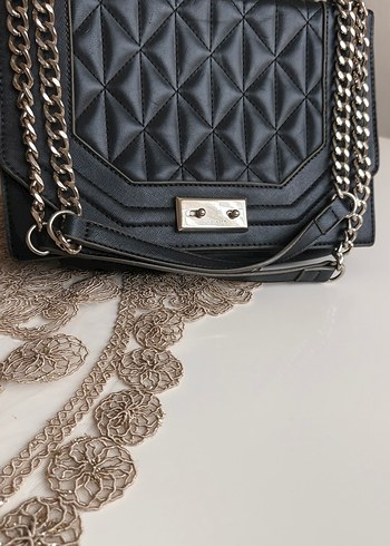 Nine West Zincir Detaylı Siyah Deri Kadın Çanta - Görsel 2