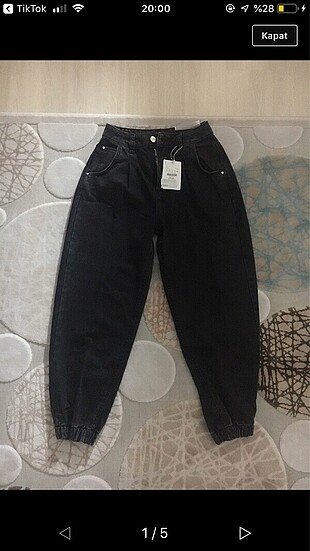 Siyah slouchy pantolon