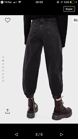 xs Beden Siyah slouchy pantolon