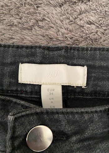 H&M Kadın siyah Mini Denim Şort