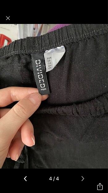 m Beden siyah Renk H&M keten pantolon