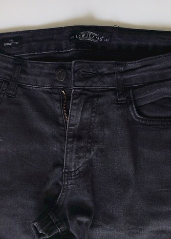 LC Waikiki Düğmeli Siyah Skinny Fit Kadın Kot Pantolon