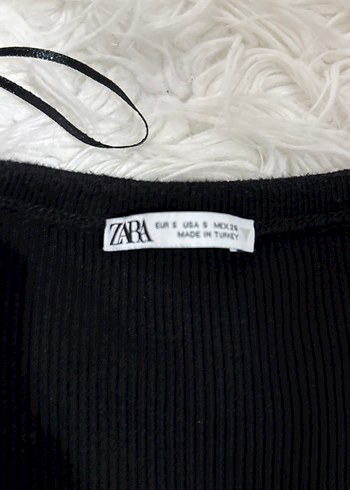 Düğmeli Siyah Kısa Crop Top - Görsel 2