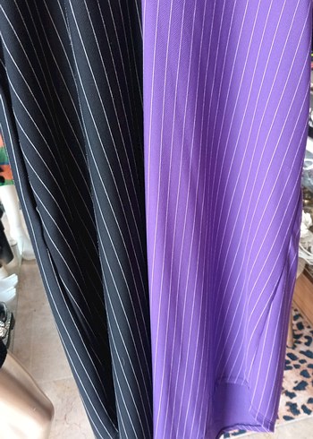 Renkli V Yaka Midi Elbisesi - Görsel 4