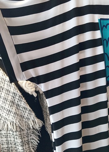 Renkli Desenli elbise - Görsel 5