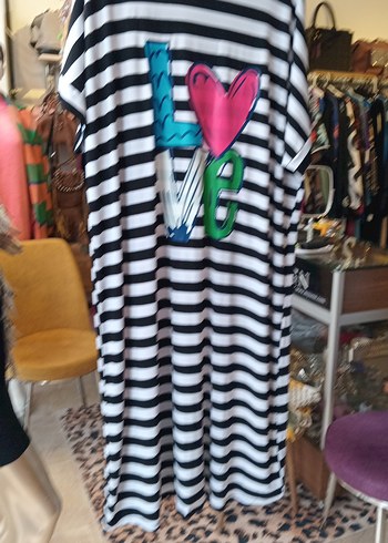 Renkli Desenli elbise - Görsel 3