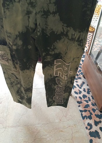 Erkek Yeşil Batik Desenli Outdoor Eşofman - Görsel 2