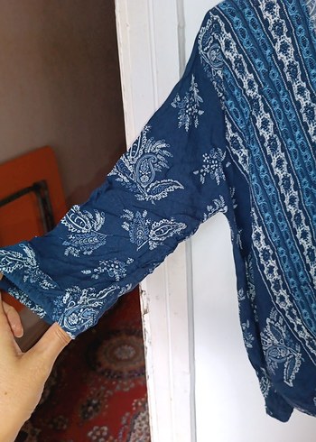 l Beden V Yakalı, Bağcıklı Bohem Bluz