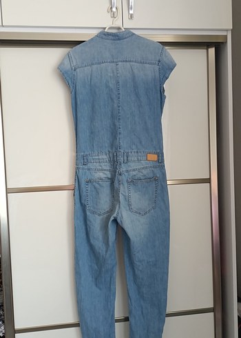 xs Beden mavi Renk Zara ince Kot Kumaşlı, kısa kol tulum