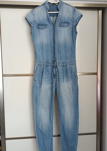 Zara ince Kot Kumaşlı, kısa kol tulum
