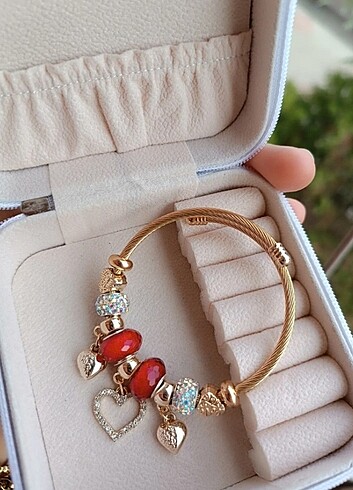 Markasız Ürün Çelik Kirmizi Kalp Pandora