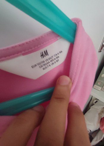 H&M Pembe Unicorn Desenli Kız Elbisesi