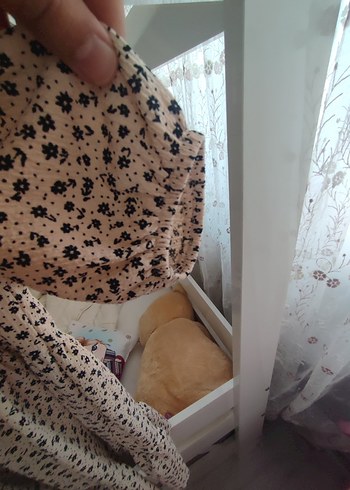 LC Waikiki Bej Bohem V Yaka Mini Elbise