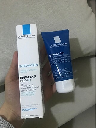 La roche posay effaclar orijinal boy duo krem ve temizleme jeli