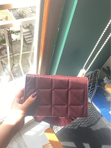  Beden Bordo kol çantası