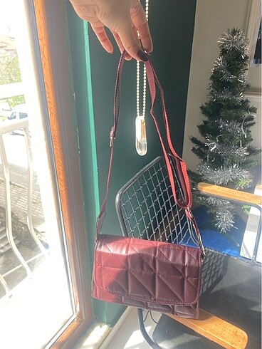  Beden bordo Renk Bordo kol çantası