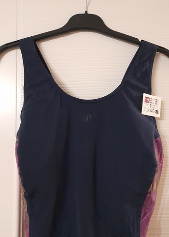 Lacivert Atletik Kolsuz Kadın Mayo - Görsel 2