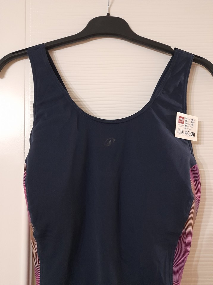 Lacivert Atletik Kolsuz Kadın Mayo - Görsel 2