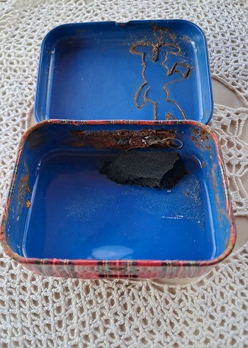 Vintage Ekose Baskı Teneke Kutu - Görsel 8