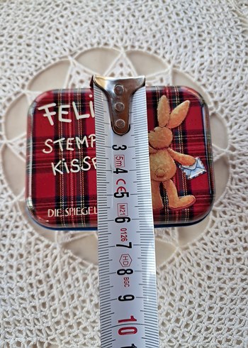 Vintage Ekose Baskı Teneke Kutu - Görsel 6