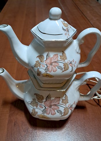 Vintage Elektirikli Porselen Çaydanlık - Görsel 10