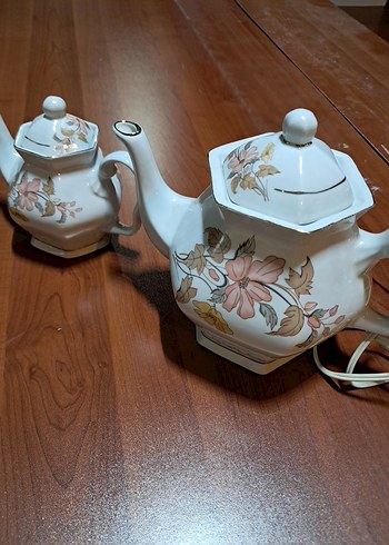 Vintage Elektirikli Porselen Çaydanlık - Görsel 7