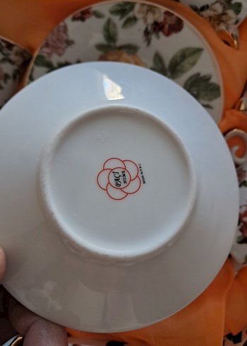 Vintage Porselen 6'lı Kahve Fincanı Seti - Görsel 5