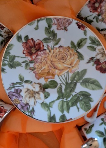 Vintage Porselen 6'lı Kahve Fincanı Seti - Görsel 4