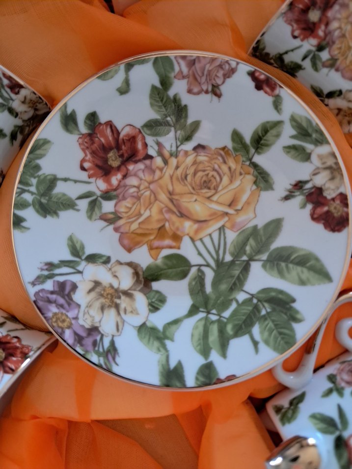 Vintage Porselen 6'lı Kahve Fincanı Seti - Görsel 4