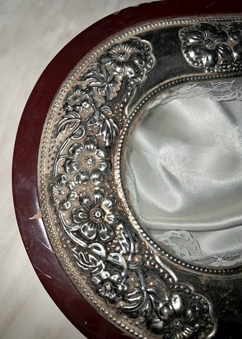 Vintage Oval Ahşap Takı Kutusu - Görsel 3